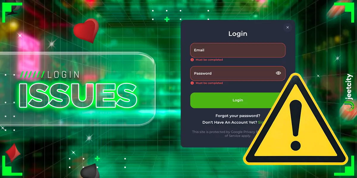 Possible problems users may encounter when logging into their personal accounts